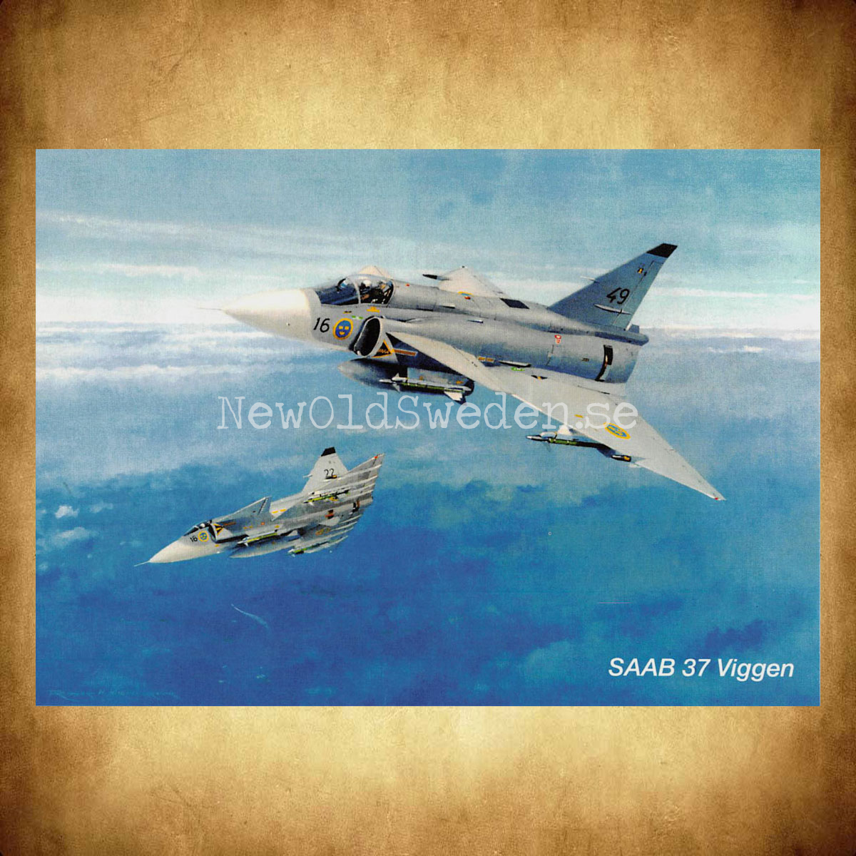 SAAB 37 Viggen - Flyg - Vykort A5 - 2