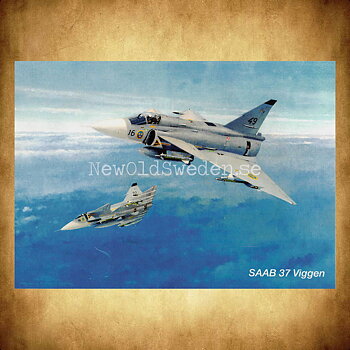 SAAB 37 Viggen - Flyg - Vykort A5
