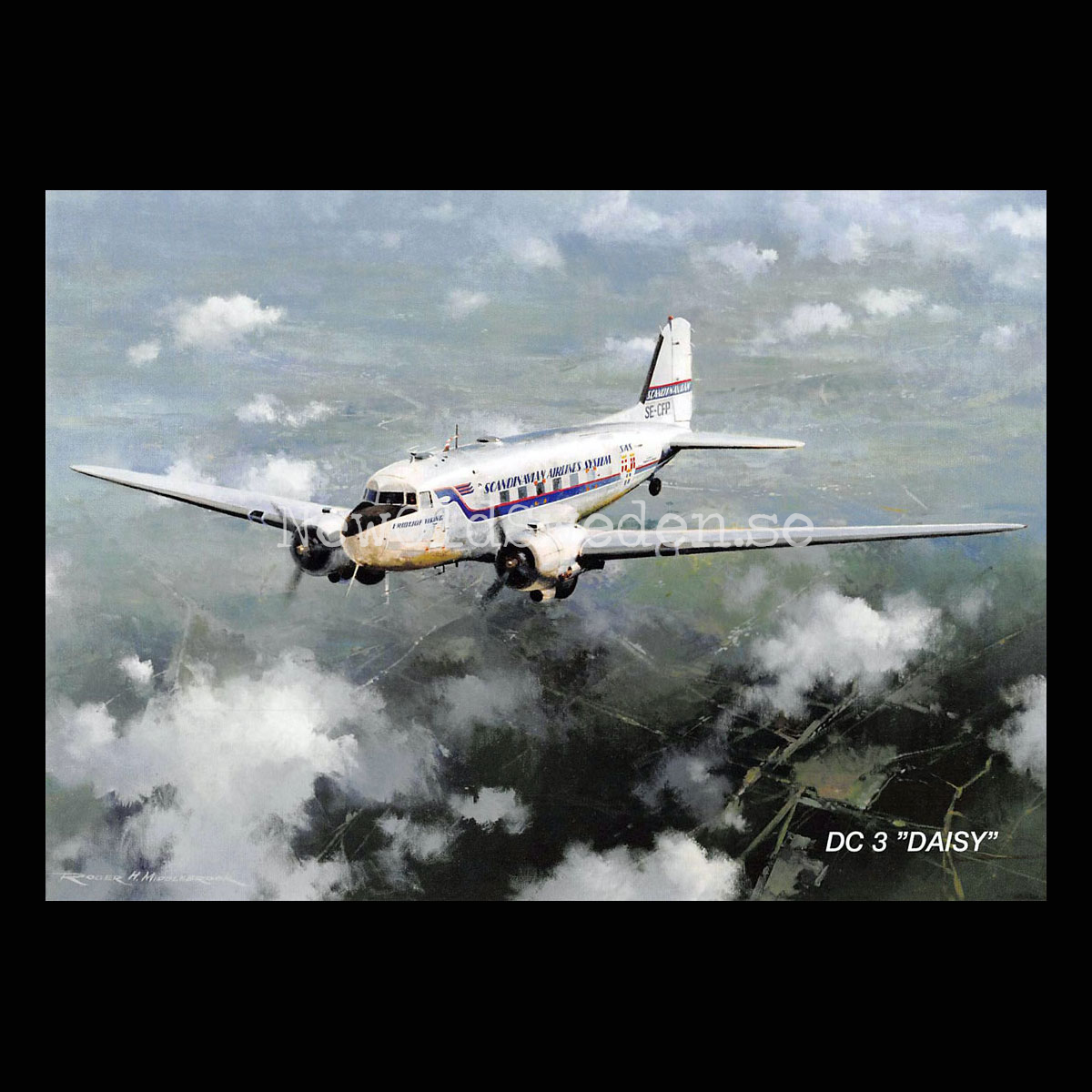 DC 3 DAISY - Flyg - Vykort A5