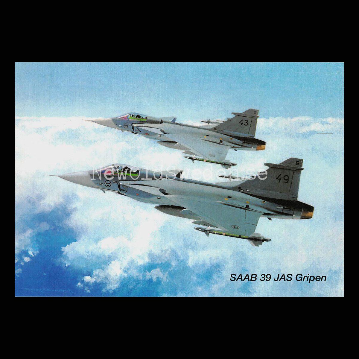 SAAB 39 JAS Gripen - Flyg - Vykort A5
