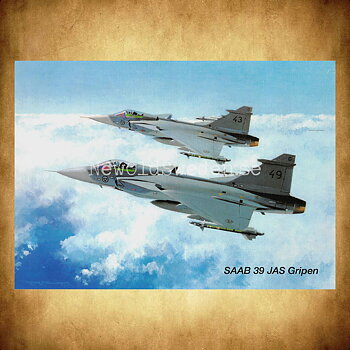 SAAB 39 JAS Gripen - Flyg - Vykort A5