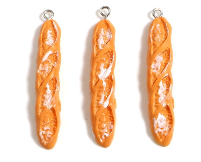 Charm Resin, bread Baguette