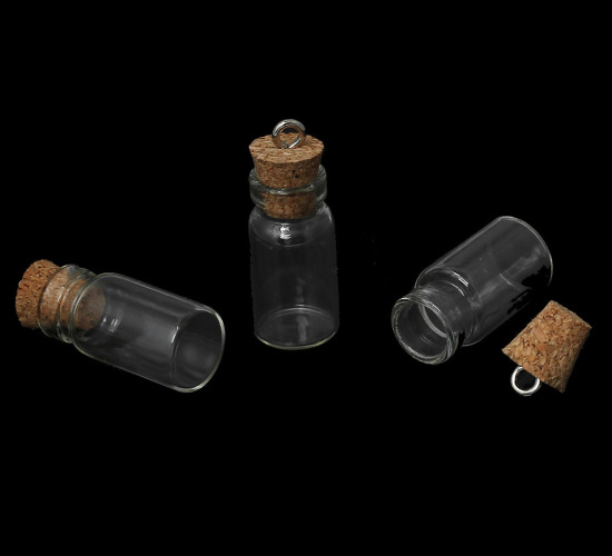 Berlock - Glasflaska m kork - 2
