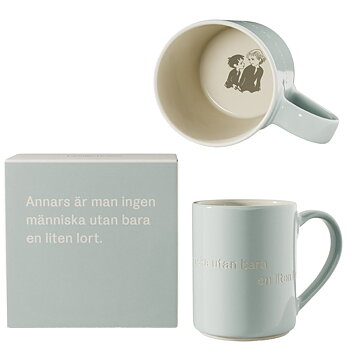 Astrid Lindgren Citat Mugg - "Annars är man ingen människa utan bara en liten lort."