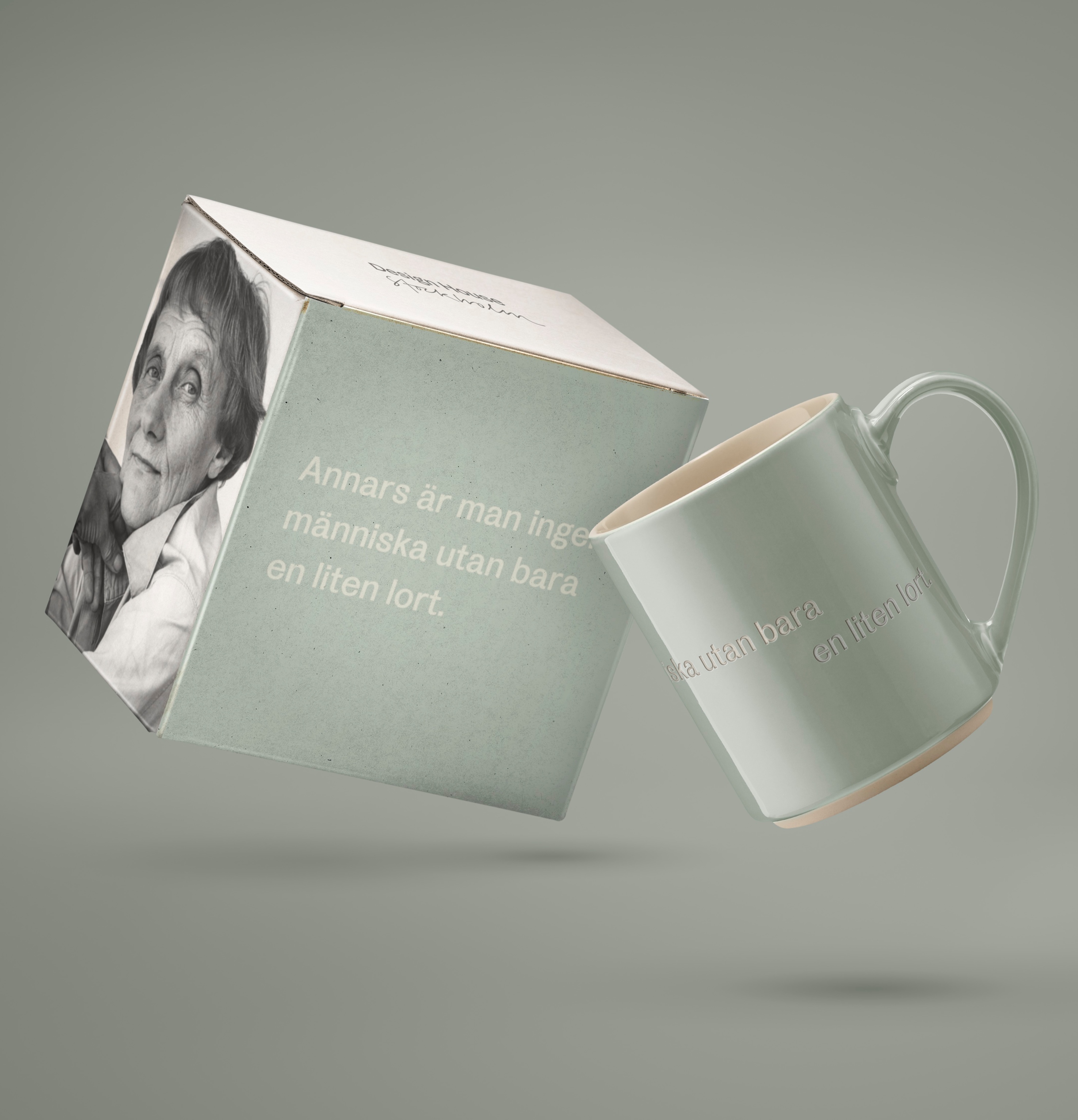 Astrid Lindgren Citat Mugg - "Annars är man ingen människa utan bara en liten lort." - 2
