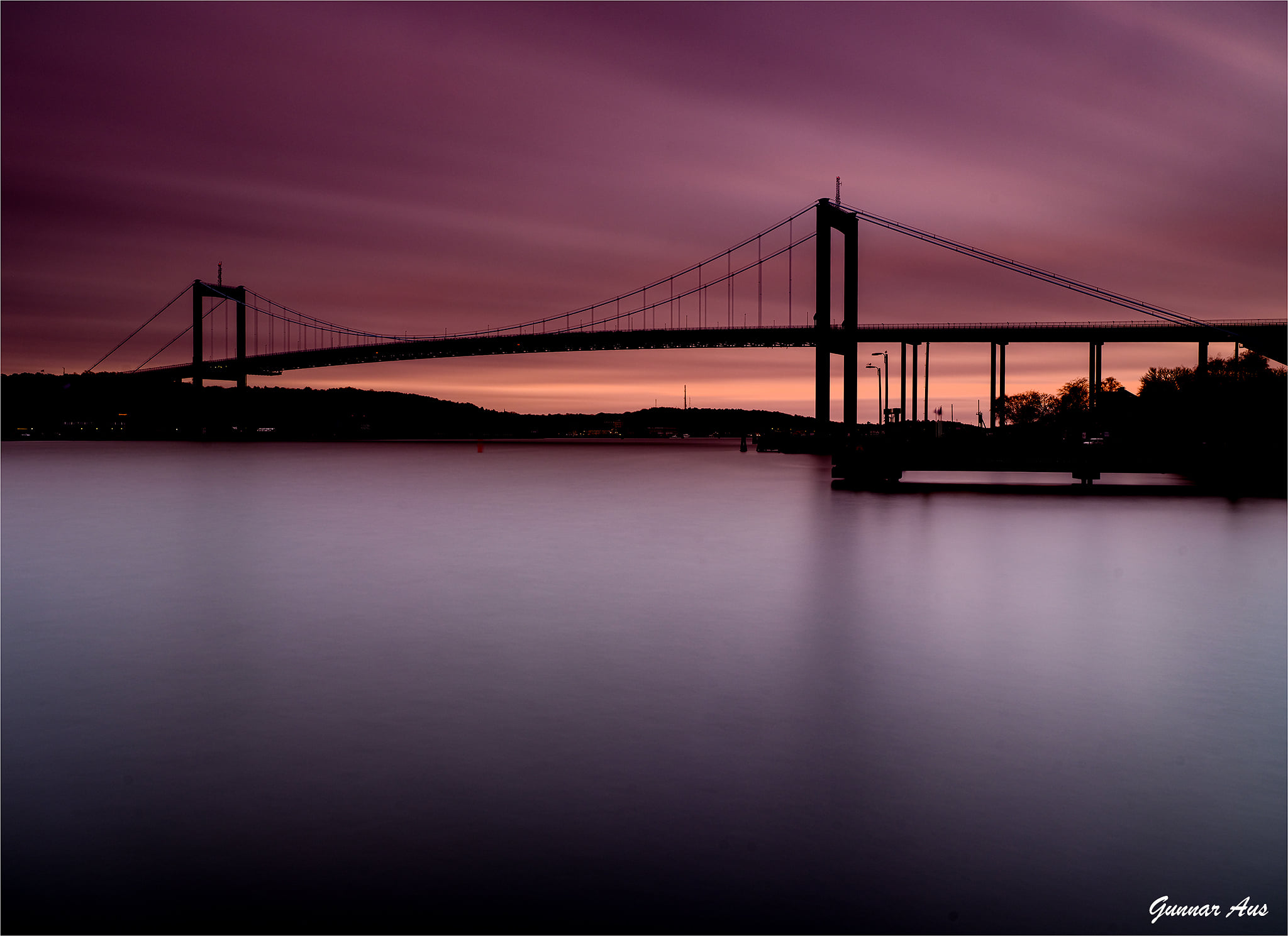 Solnedgång över Älvsborgsbron
