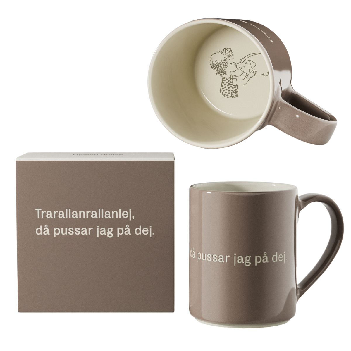 Astrid Lindgren Citat Mugg - “Trarallanrallanlej, då pussar jag på dej.”