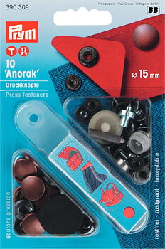 Tryckknappar - Anorak "Koppar" 15 mm