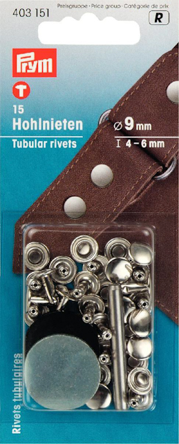 Lädernitar 9 mm  4-6 mm 