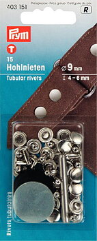 Lädernitar 9 mm  4-6 mm 