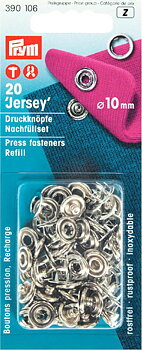 Tryckknappar - Jersey 10 mm refill