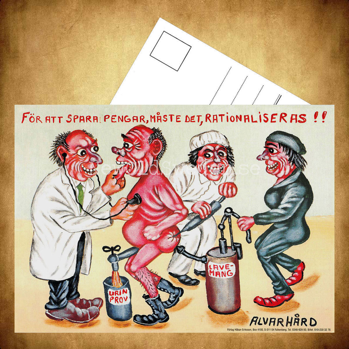 ALVAR HÅRD - RATIONALISERA Nr: 7 av 9 - Vykort A5 - 3