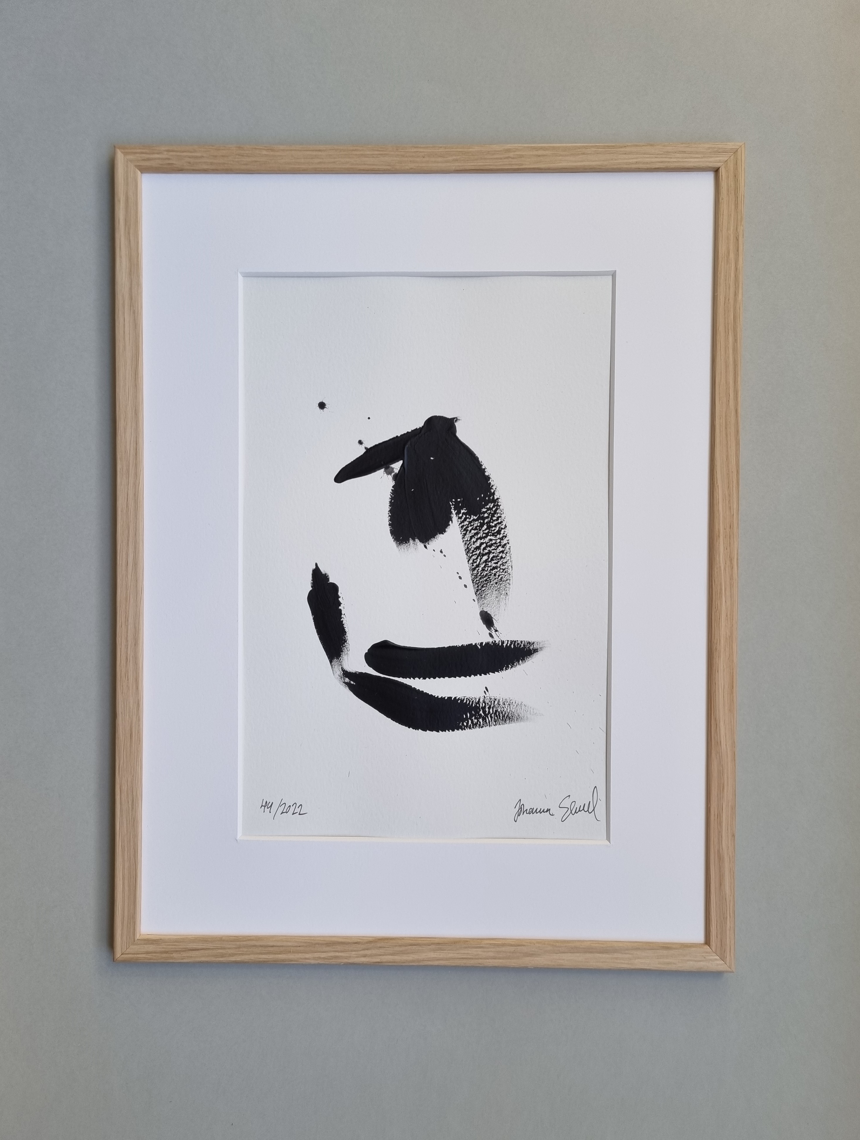 (SÅLD) No. 44 Handmålat mini-konstverk 21x29,7 cm (A4)