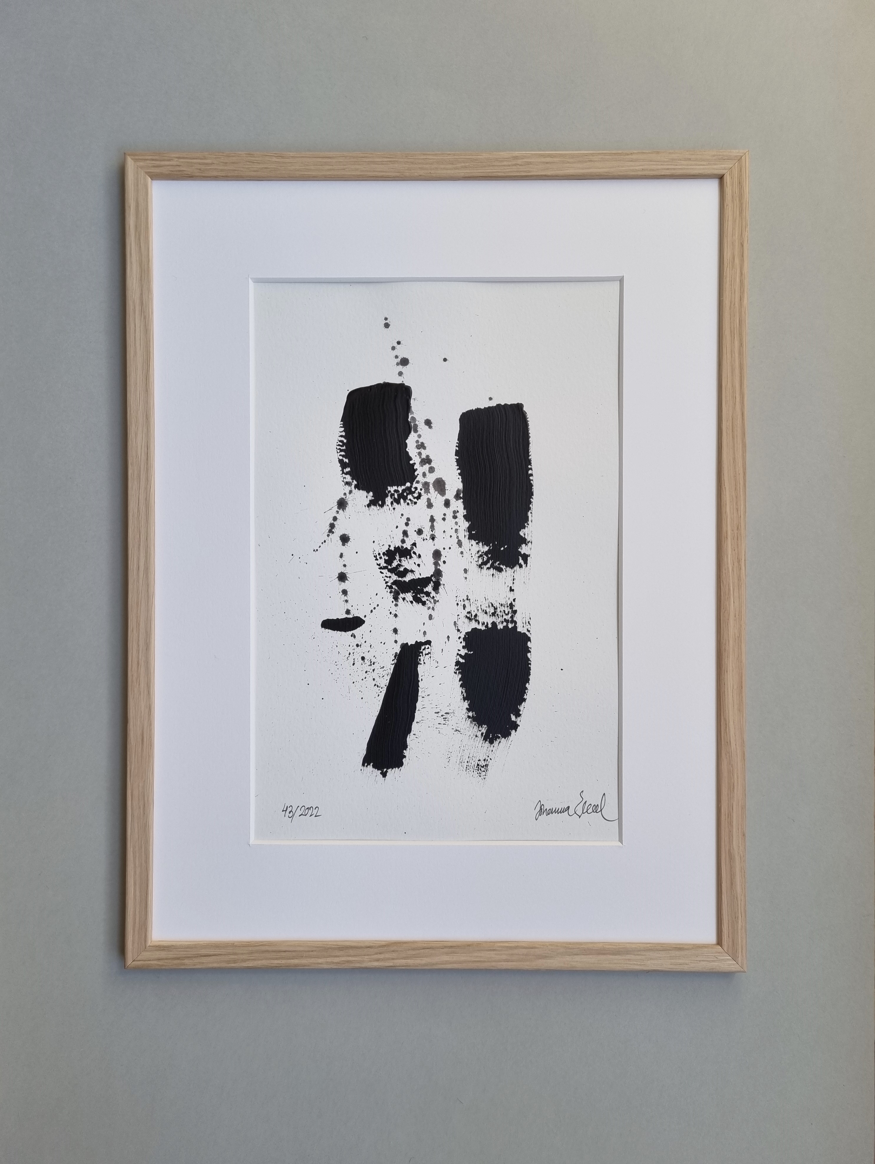 No. 43 Handmålat mini-konstverk 21x29,7 cm (A4)