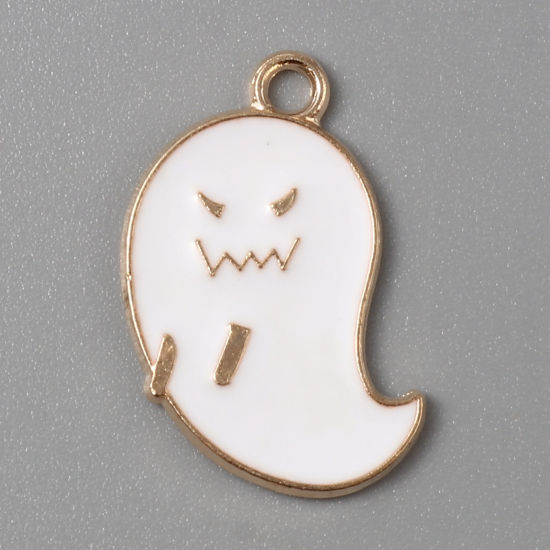 Charm Enameld Ghost, halloween
