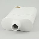 Inger Persson (1980s) White Bottle Vase with Blue Linear Decor 28 cm