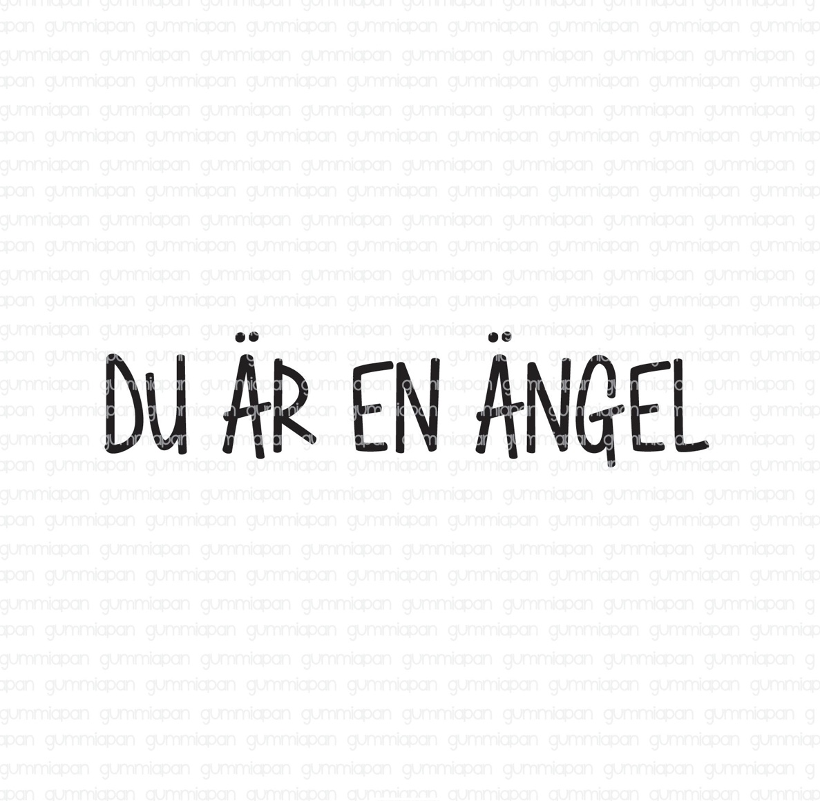 Gummiapan stämpel - Du är en ängel