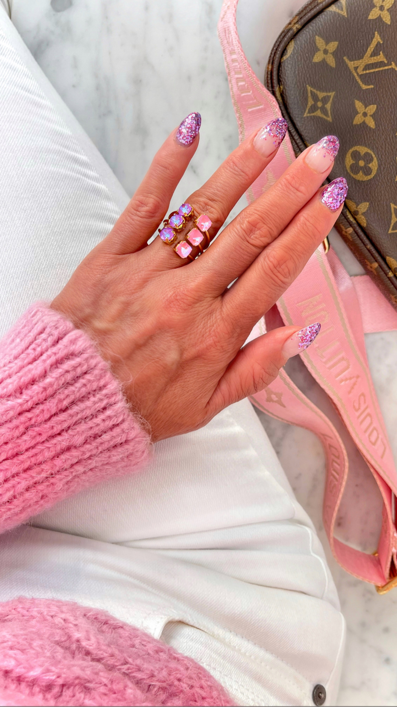 Ring Melina Powder Rose / Violet Delite Gold - 3