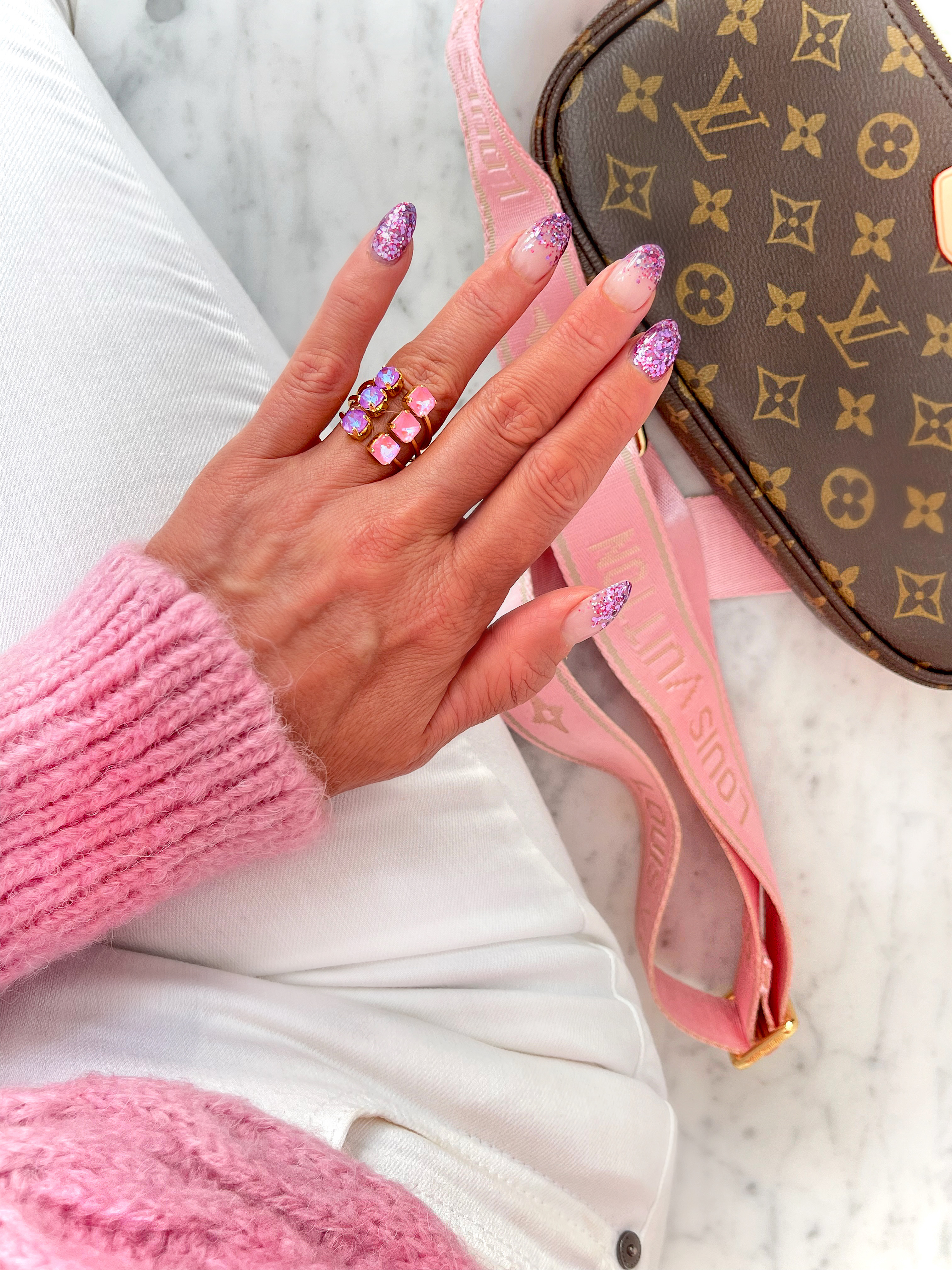Ring Melina Powder Rose / Violet Delite Gold - 2