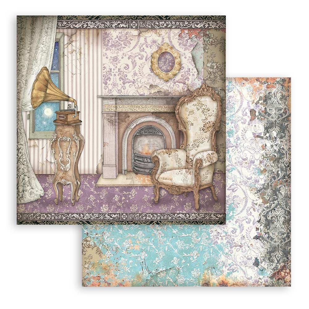 Stamperia Paper Pad 12X12 - Lady Vagabond Lifestyle Maxi Backgrounds  - 2