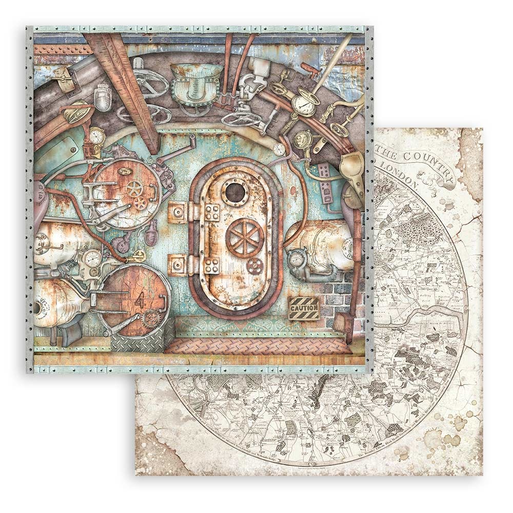Stamperia Paper Pad 12X12 - Lady Vagabond Lifestyle Maxi Backgrounds  - 3