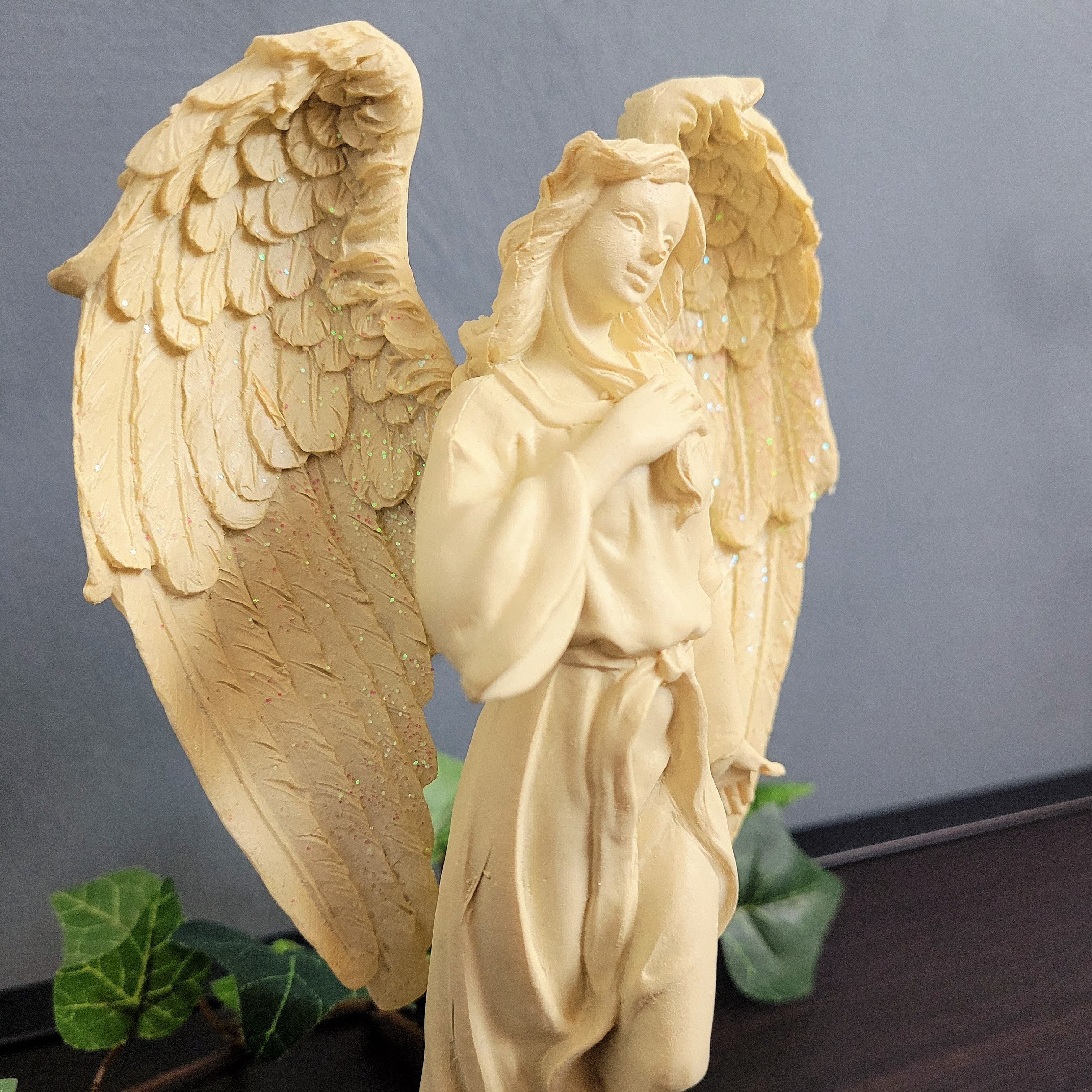 Statyett Ängel Hand på barm, 17 cm - 3