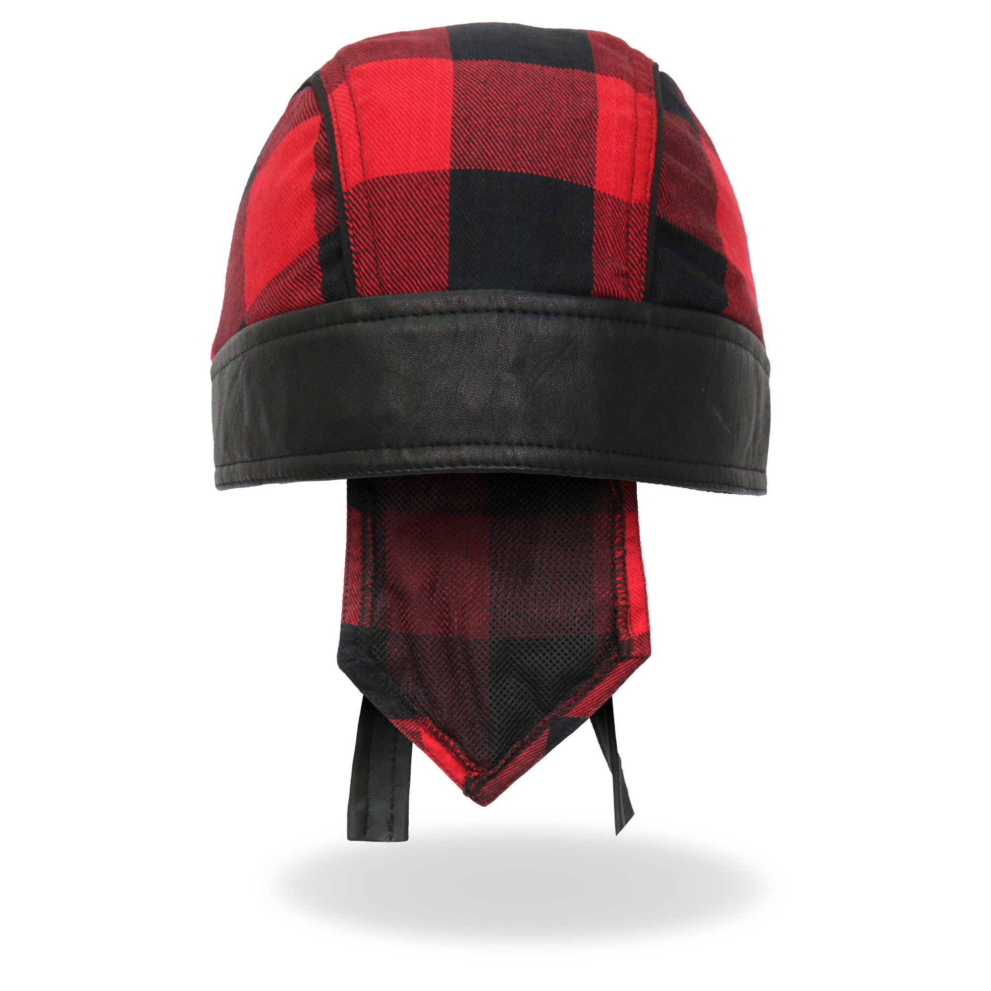 Headwrap Red Buffalo Plaid Bandana . - 2