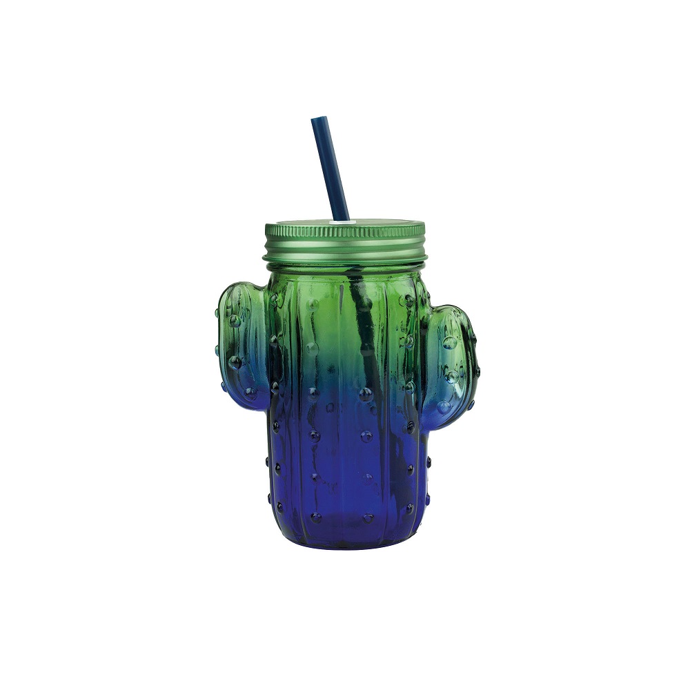 Drinking Glass Jar, Cactus