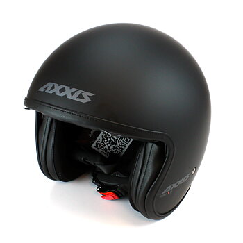 Helm mit abklappbarem Visier, mattschwarz, zugelassen, Axxis Jet A1