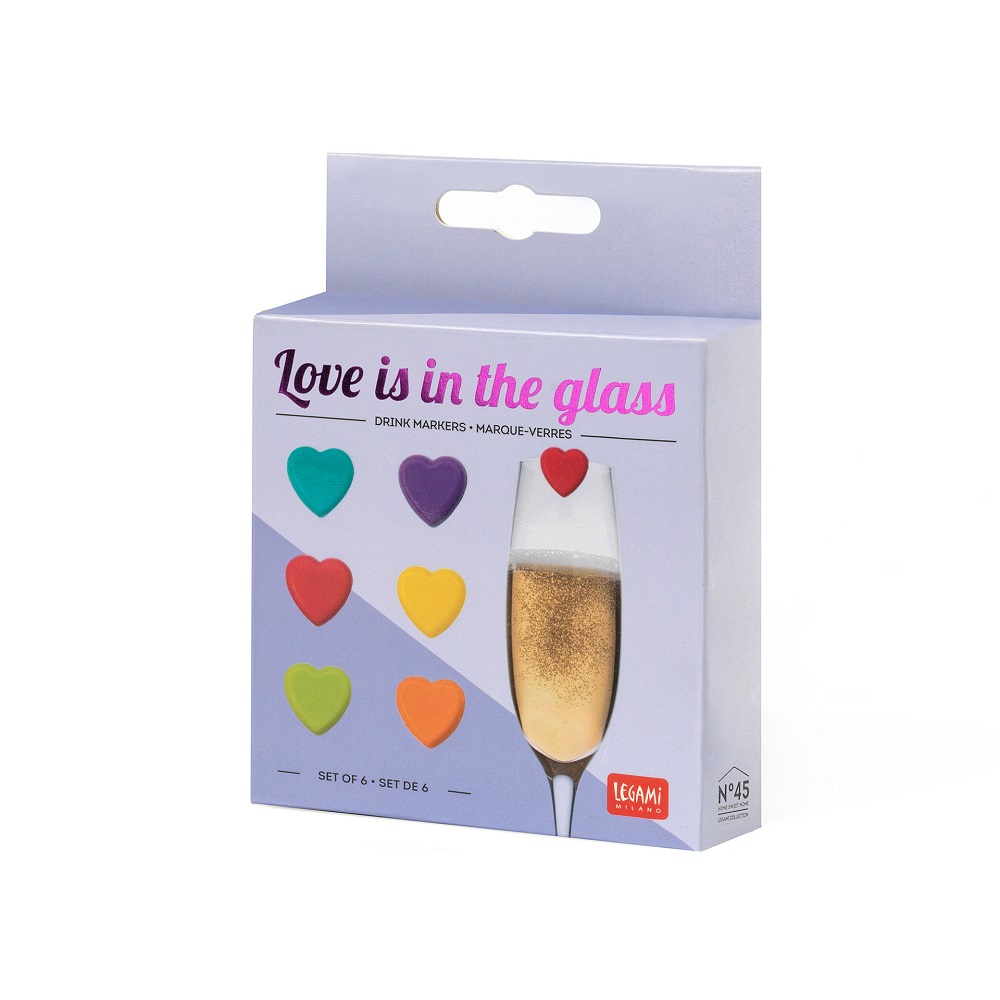 Drink markers, Love is in the glass - sæt med 6 stk. - 4