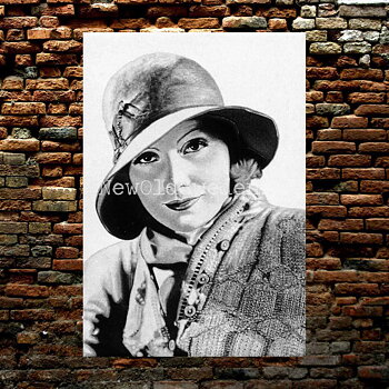 Greta Garbo - Kylskåpsmagnet Plåt - M1