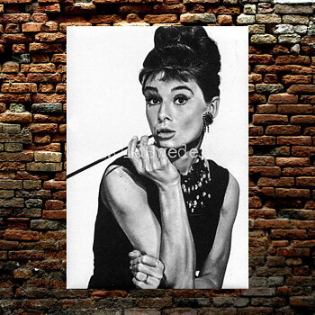 Audrey Hepburn - Kylskåpsmagnet Plåt - M1