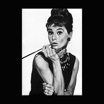 Audrey Hepburn - Kylskåpsmagnet Plåt - M1