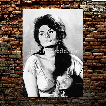 Sophia Loren - Kylskåpsmagnet Plåt - M2