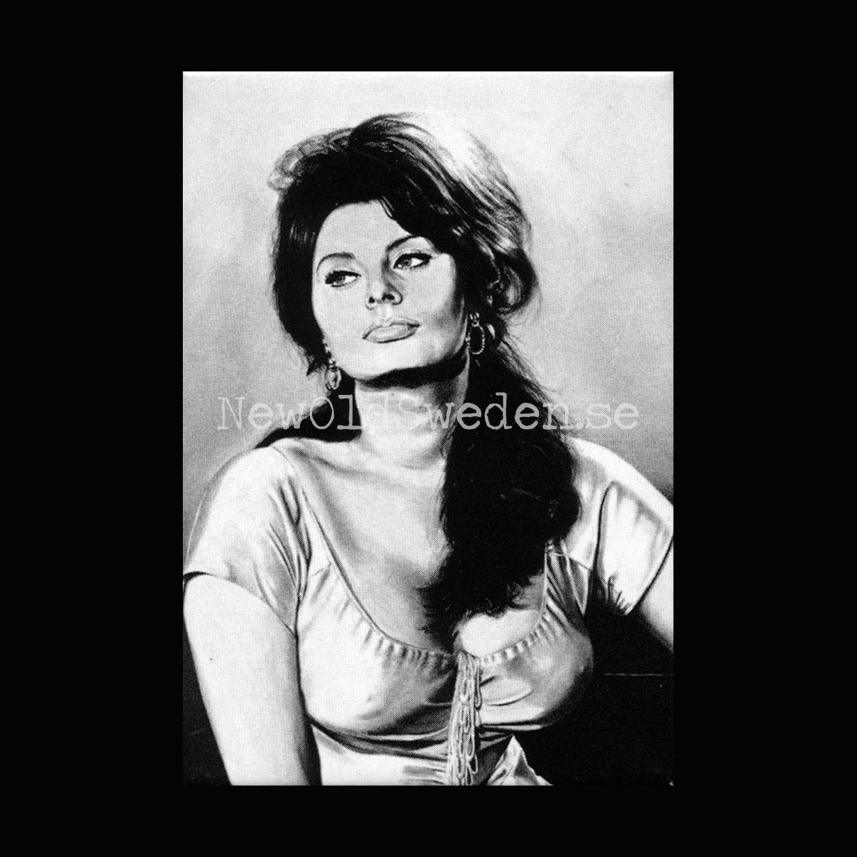 Sophia Loren - Kylskåpsmagnet Plåt - M2