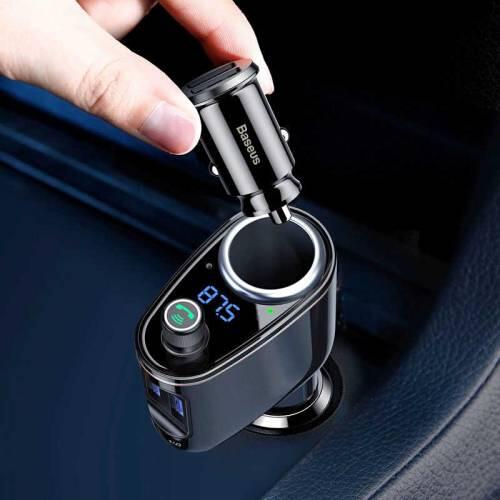Baseus Locomotive FM-sändare med Bluetooth-handsfree & Laddare - Svart - 5