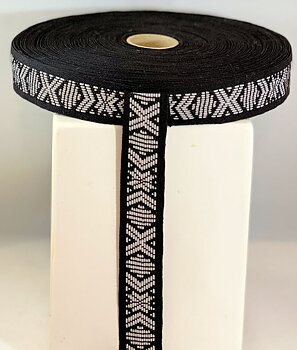 Reflexband -svart/silver