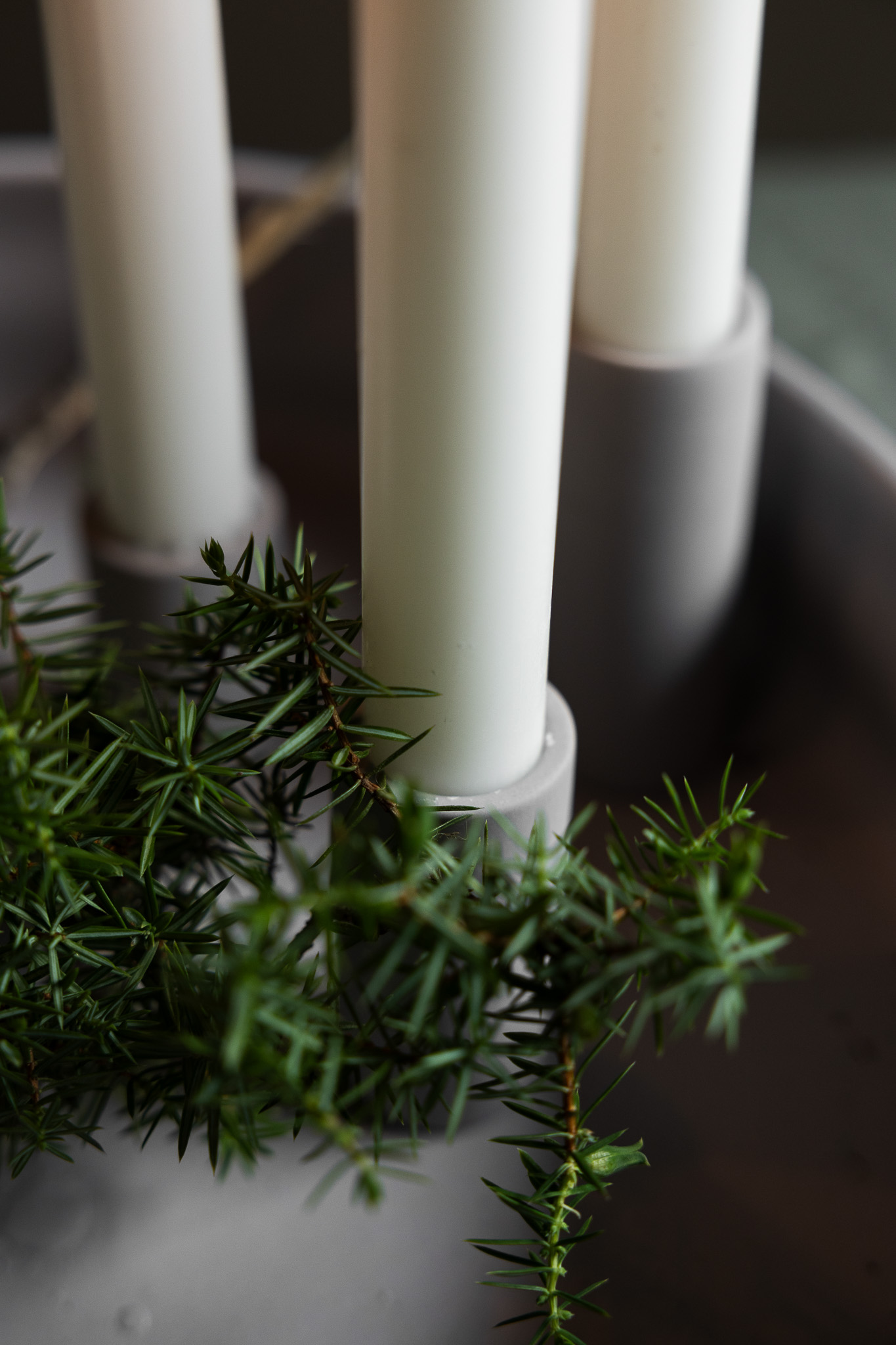 Bolmen Ljusgrå Ljusstake - Adventsljusstake - 14