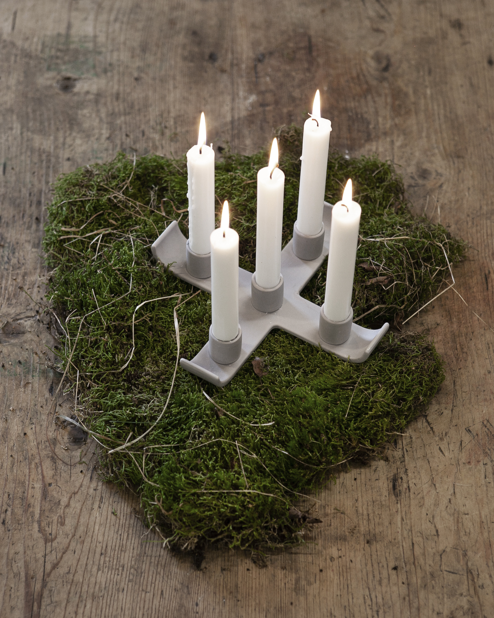 Nye Light grey candle holder - 23x4 cm