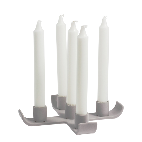 Nye Light grey candle holder - 23x4 cm - 8