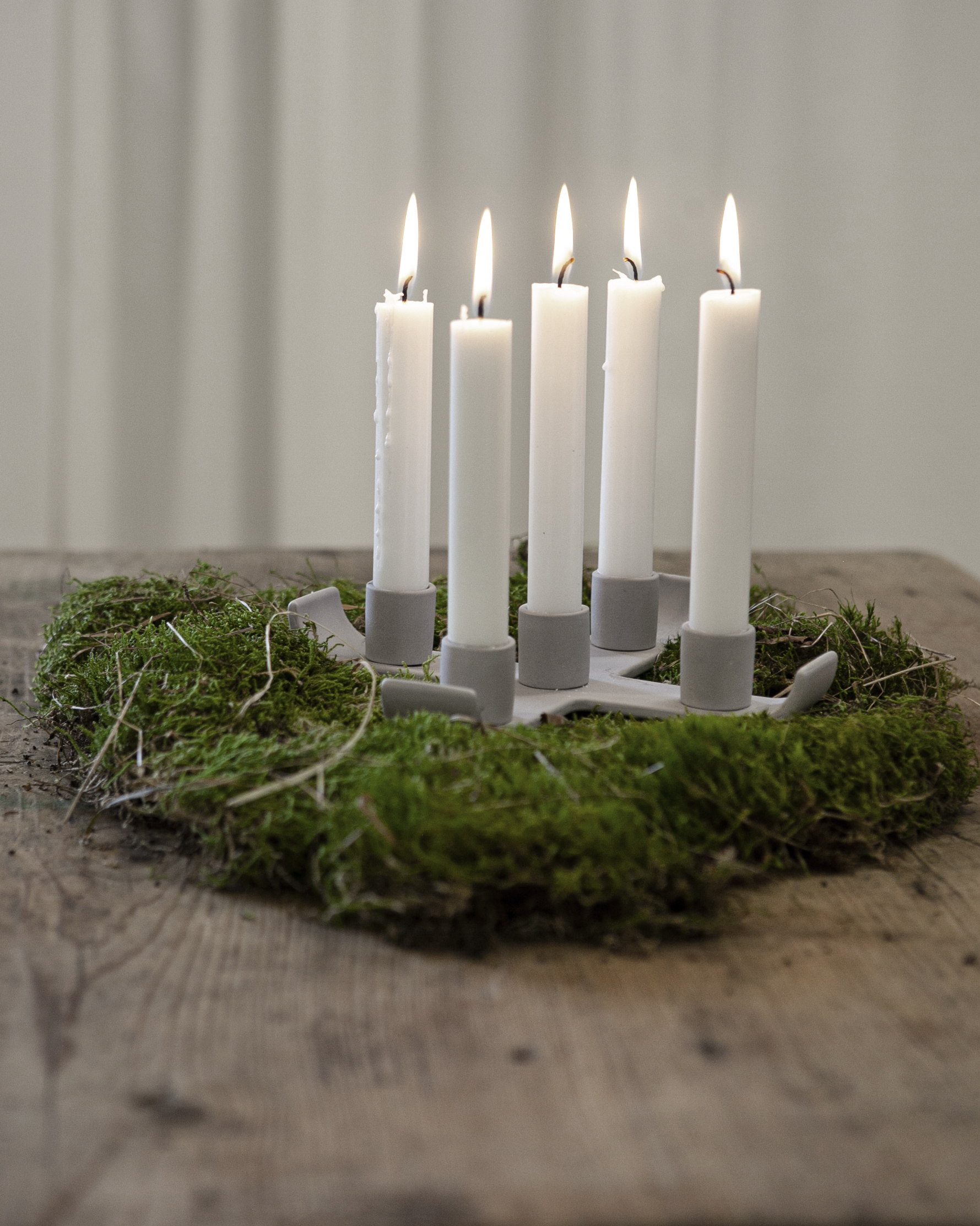 Nye Light grey candle holder - 23x4 cm - 4