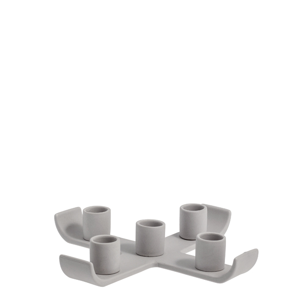 Nye Light grey candle holder - 23x4 cm - 7