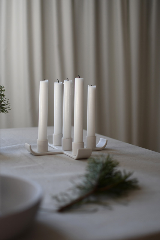 Nye Vit Ljusstake - 23x4 cm - 3