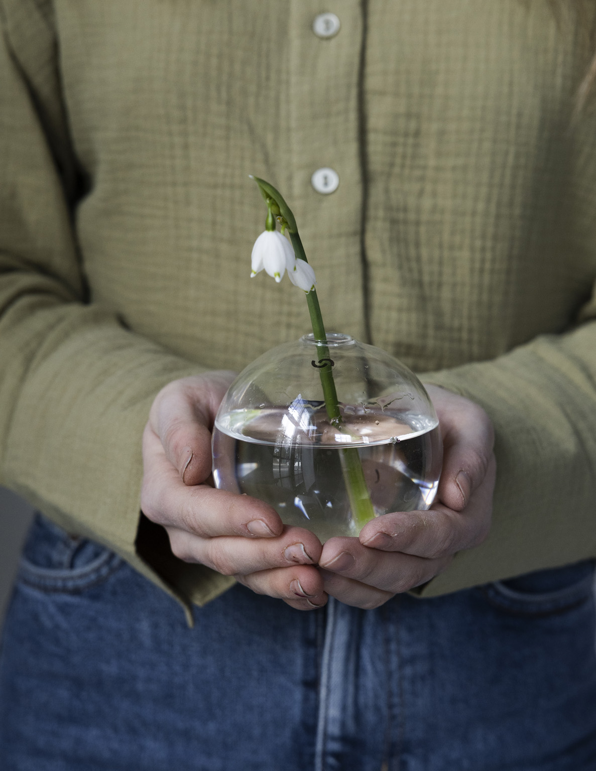 Round Glass Vase - Vase - 9 x 9 x 9 cm