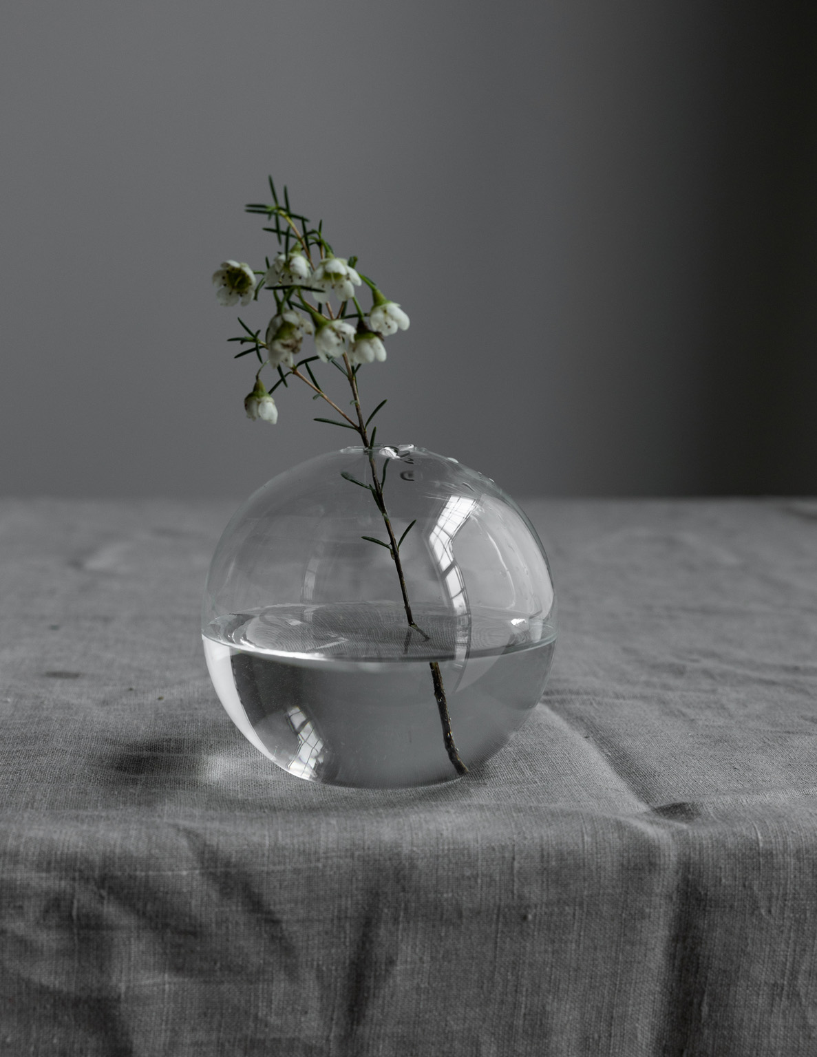 Round Glass Vase - Vase - 9 x 9 x 9 cm - 2