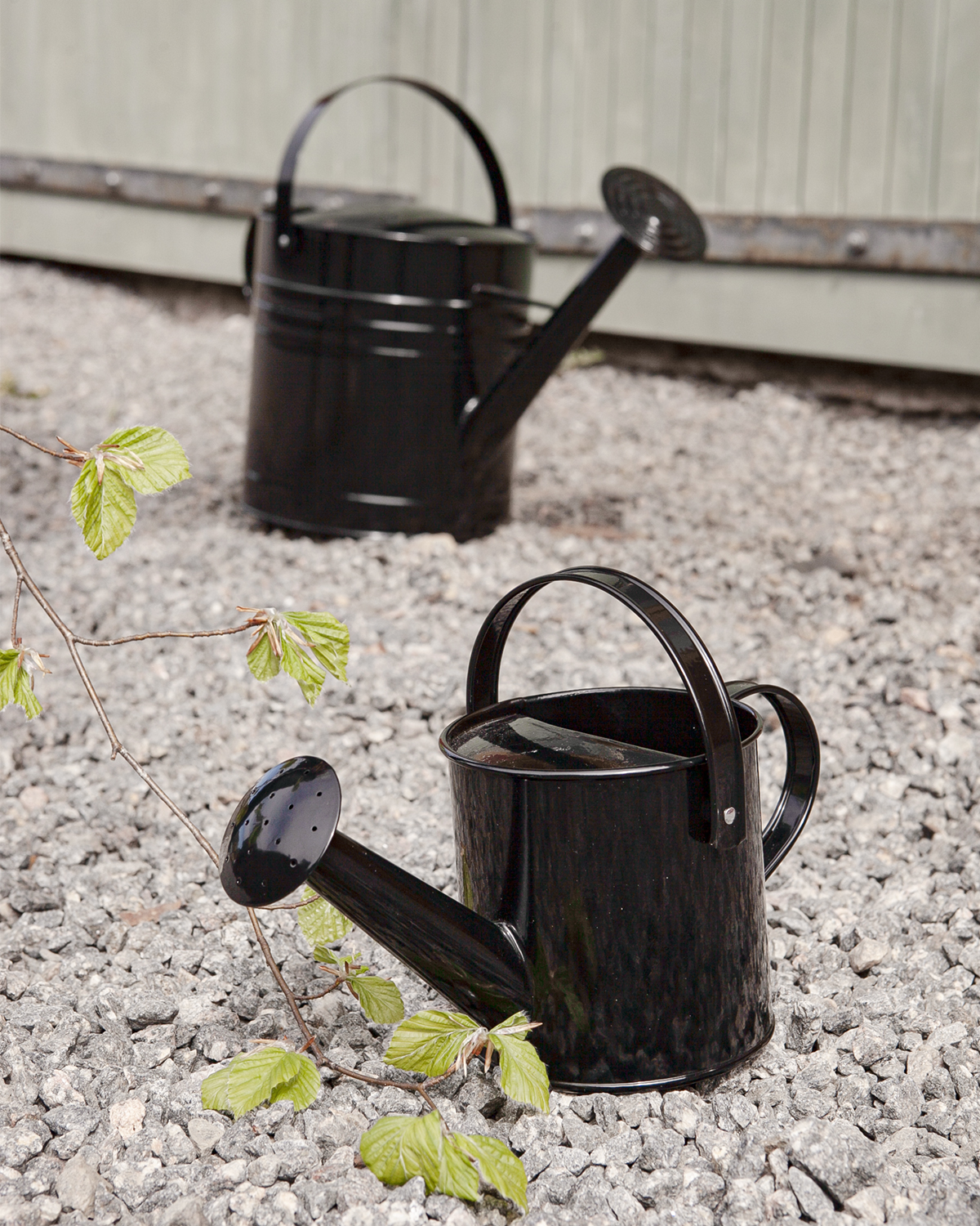 1 litre black watering can - 2