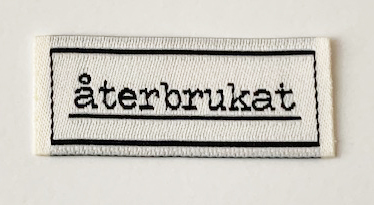 Woven straightcut label Återbrukat - 3
