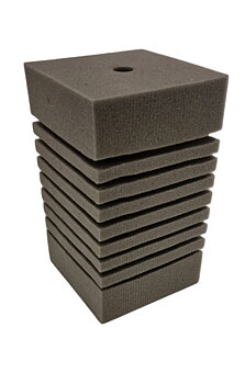 XL svampfilter fyrkant  med centrum hål