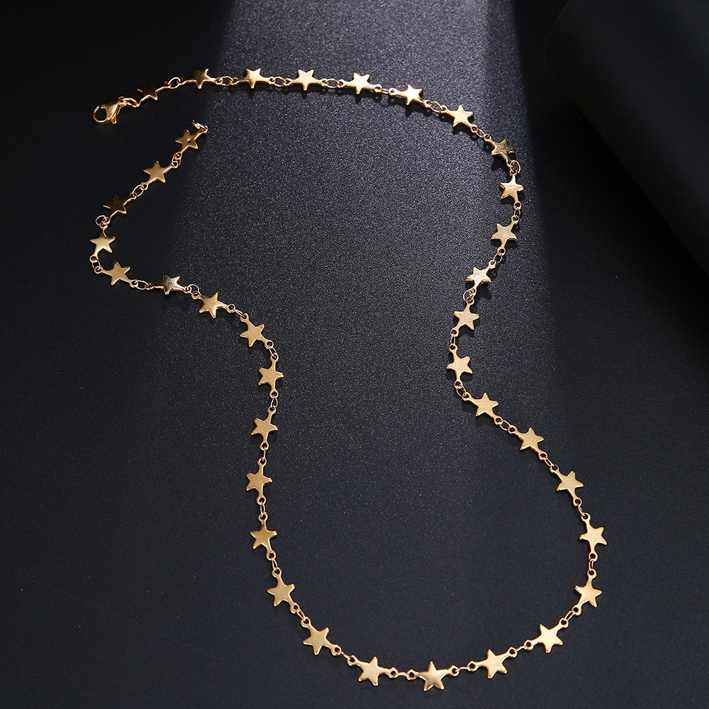 Halsband "Stars" i 18K Guldplätering  - 2