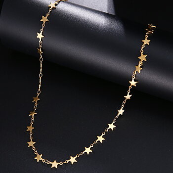 Halsband "Stars" i 18K Guldplätering 